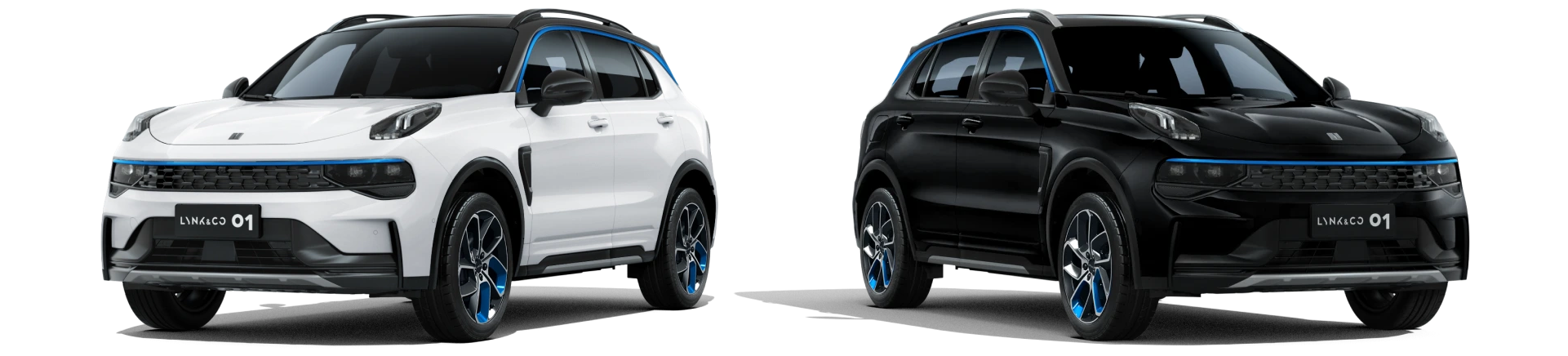 Lynk & Co 01 màu đen và trắng